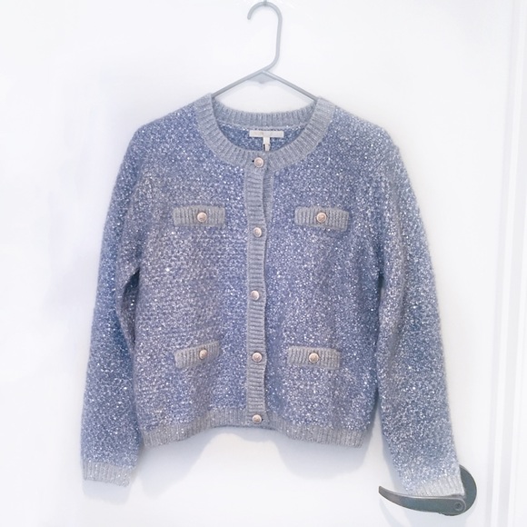 maje mission sequin cardigan